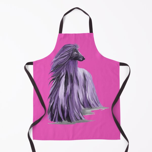 Item preview, Afghan hound in shades of purple, hot pink background designed and sold by Faerieglen.