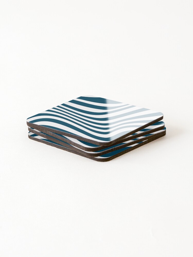 Thumbnail 4 of 5, Coasters (Set of 4), Retro Wave Pattern designed and sold by SPF14.