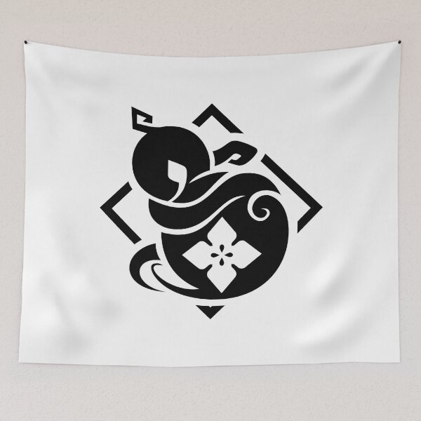 Item preview, Baizhu logo in black - Genshin Impact designed and sold by damomonkey.
