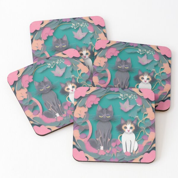 Item preview, A lovely cats' couple creative art designed and sold by brilliant-com.