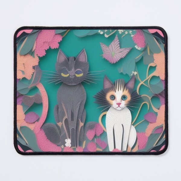 Item preview, A lovely cats' couple creative art designed and sold by brilliant-com.