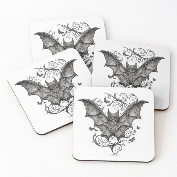 Item preview, Gothic Bat with Dark Butterflies Sticker designed and sold by KukiStickers.