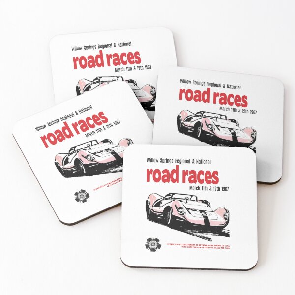 Item preview, Willow Springs circuit Road Races 1967 retro vintage racing poster  designed and sold by retropetrol.