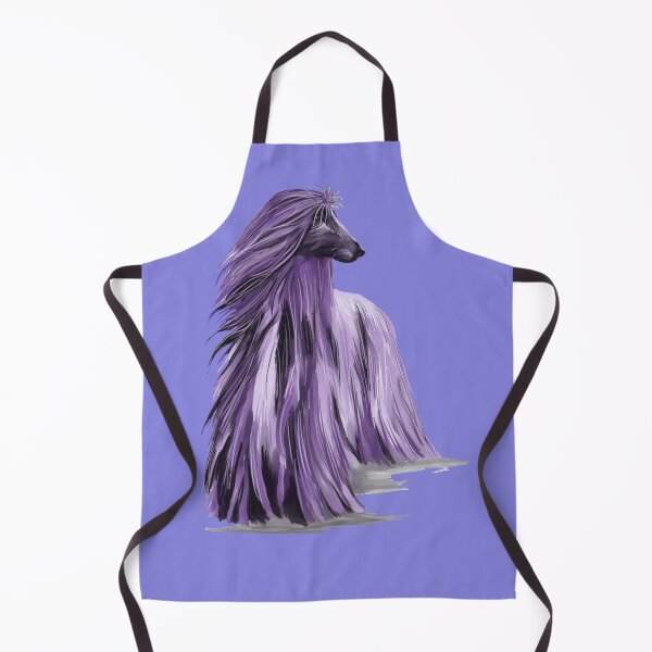 Item preview, Afghan hound in shades of purple, blue background designed and sold by Faerieglen.