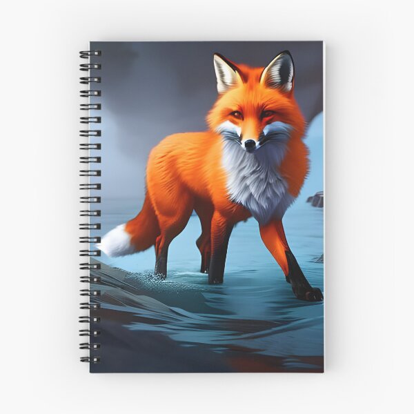 Artikelvorschau, Fuchs im Wasser, Tuschezeichnung, Ai Generated Art entworfen und verkauft von ACC .
