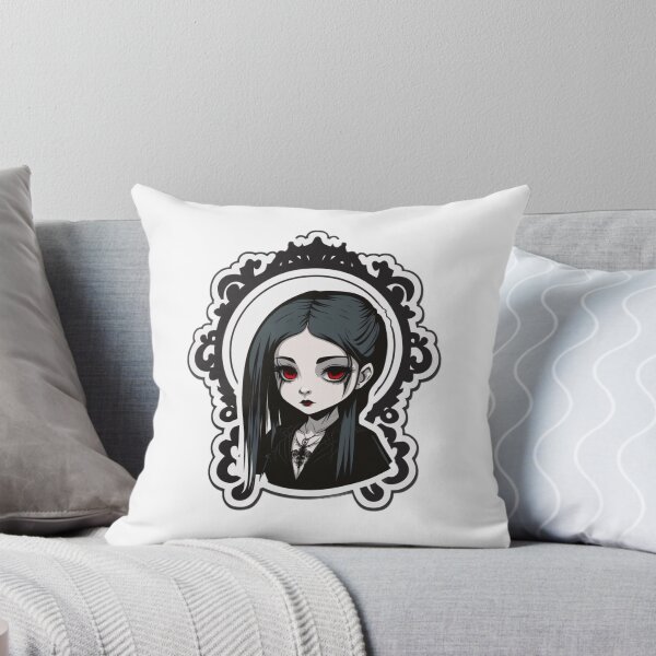 Item preview, Gothic girl with big red eyes sticker designed and sold by KukiStickers.