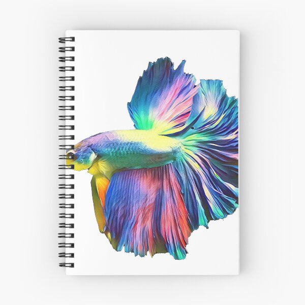 Item preview, rainbow halfmoon betta fish stickers  designed and sold by Cici-Chan.