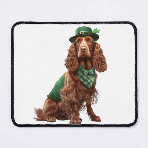Item preview, St Patrick's Day Irish Setter designed and sold by DirtyDogArts.