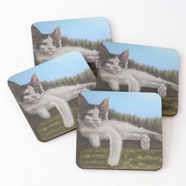 Item preview, Pasteldrawing of a cat enjoying the view  designed and sold by Denise Nijs.