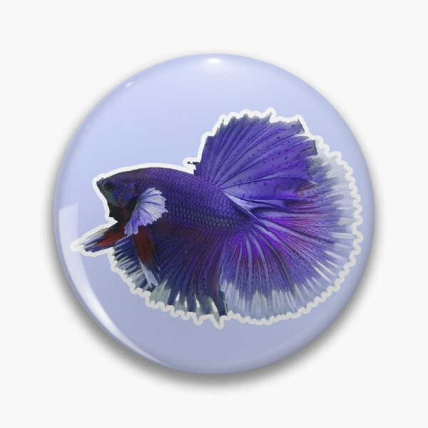 Item preview, purple betta fish stickers designed and sold by Cici-Chan.