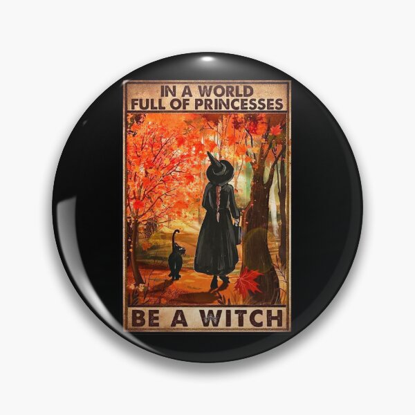 Item preview, Witch with Black Cat in Forest Halloween Graphic designed and sold by zptees.