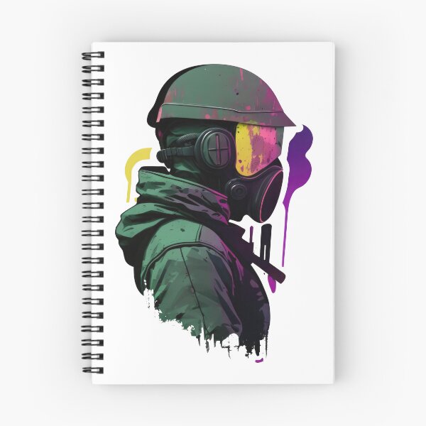 Item preview, Soldier wearing a gas mask, abstract designed and sold by fr4nk87.