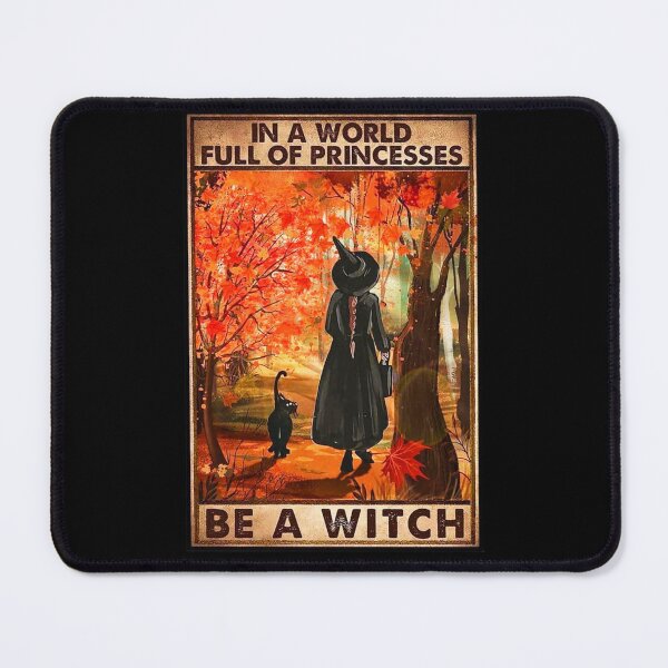 Item preview, Witch with Black Cat in Forest Halloween Graphic designed and sold by zptees.