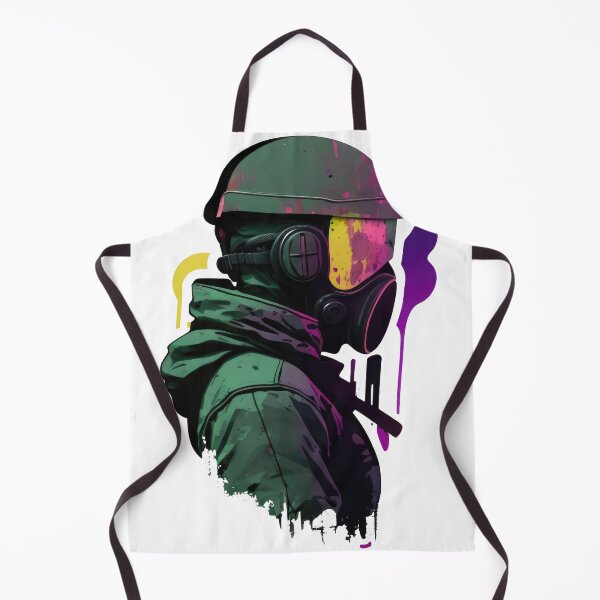 Item preview, Soldier wearing a gas mask, abstract designed and sold by fr4nk87.