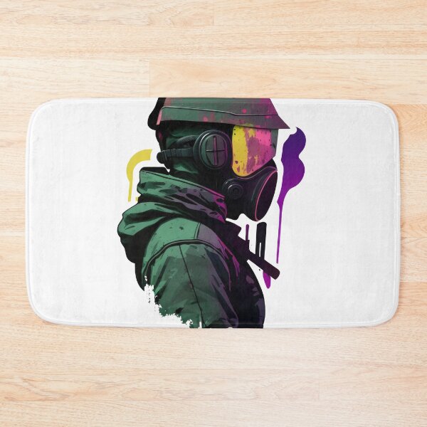 Item preview, Soldier wearing a gas mask, abstract designed and sold by fr4nk87.