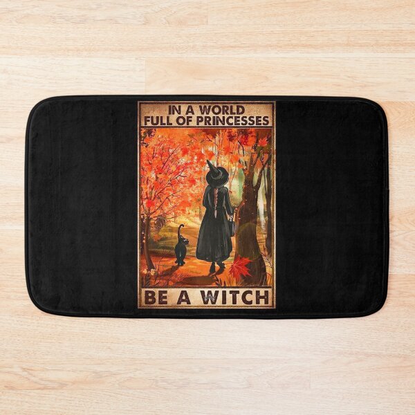 Item preview, Witch with Black Cat in Forest Halloween Graphic designed and sold by zptees.