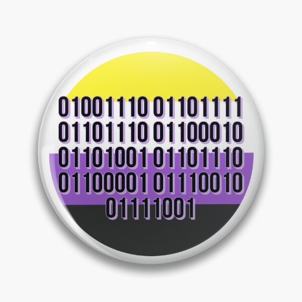 Item preview, Nonbinary Pride - "Nonbinary" in Binary Code designed and sold by stinkposting.