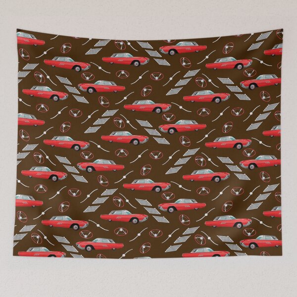 Item preview, 1963 Red Hot Hot Rod  Antique Car on Dark Brown 402100 designed and sold by Art in My Loft.
