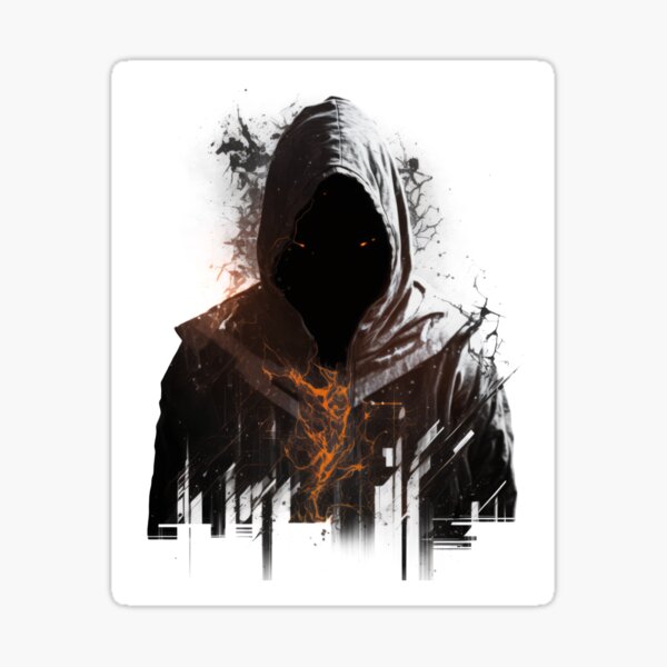 Item preview, Hooded man with no eyes, abstract digital art designed and sold by fr4nk87.