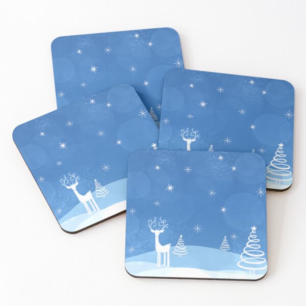 Item preview, Blue Deer Christmas designed and sold by LexIllustration.