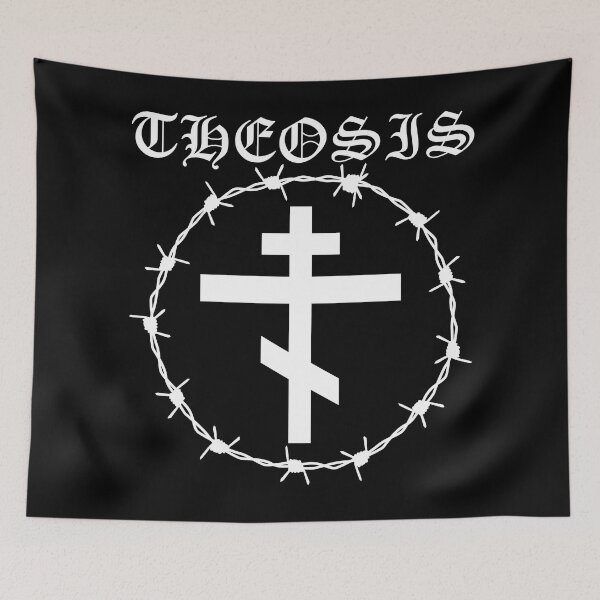 Item preview, Eastern Orthodox Cross Barbed Wire Metal Hardcore Punk Theosis designed and sold by thecamphillips.