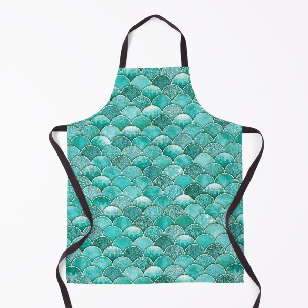 Item preview, Mermaid fish scale golden wave japanese pattern designed and sold by olgersart.