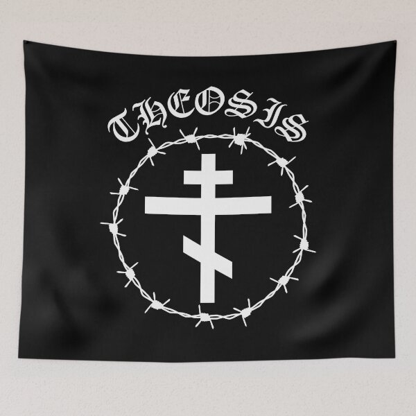 Item preview, Eastern Orthodox Cross Barbed Wire Metal Hardcore Punk Theosis designed and sold by thecamphillips.