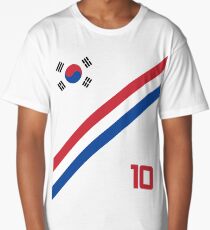 South Korea World Cup Soccer Short-Sleeve T-Shirt Football Korean Style Shirt Seoul Flag BTS Tae Kwon Do KPOP K-POP Long T-Shirt