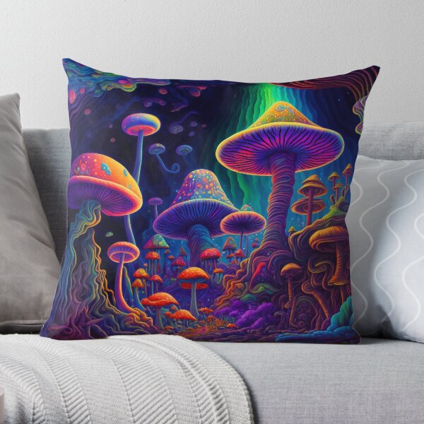 Mushroom throw outlet pillow