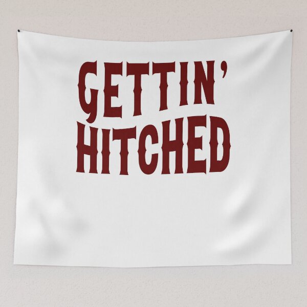 Item preview, Nashville Bachelorette Party Gettin' Hitched Dark Red Gift for Bride designed and sold by mysticblvd.
