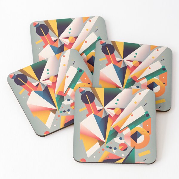 Item preview, abstract painting- geometric shapes designed and sold by R.L cases and stickers.