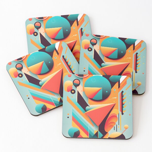 Item preview, abstract painting- geometric shapes designed and sold by R.L cases and stickers.