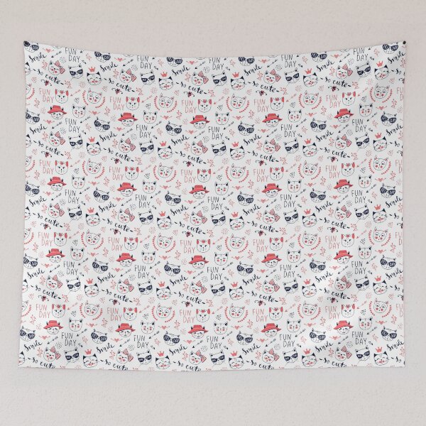 Item preview, Cute Kitten Faces Friday Fun Day designed and sold by Aiko  Ota.