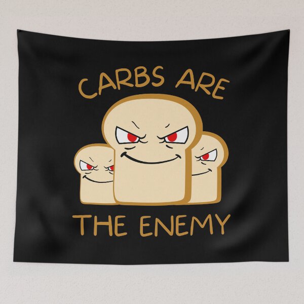 Item preview, Angry Bread Slices - Carbs Are The Enemy designed and sold by SimpliText.