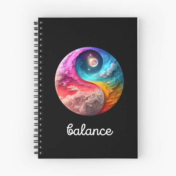 Item preview, Rainbow Yin Yang with Clouds and Full Moon designed and sold by SpiritRainbow.