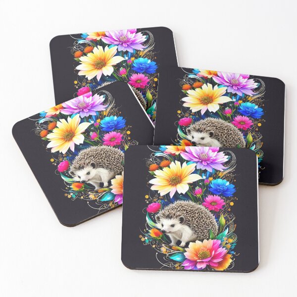 Item preview, Hedgehog with flowers  around him designed and sold by Whimsy Bu.