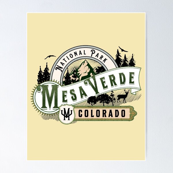 Item preview, Mesa Verde National Park Colorado Vintage Label designed and sold by antarte99.