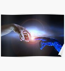 Artificial Intelligence Concept AI and Humanity Poster