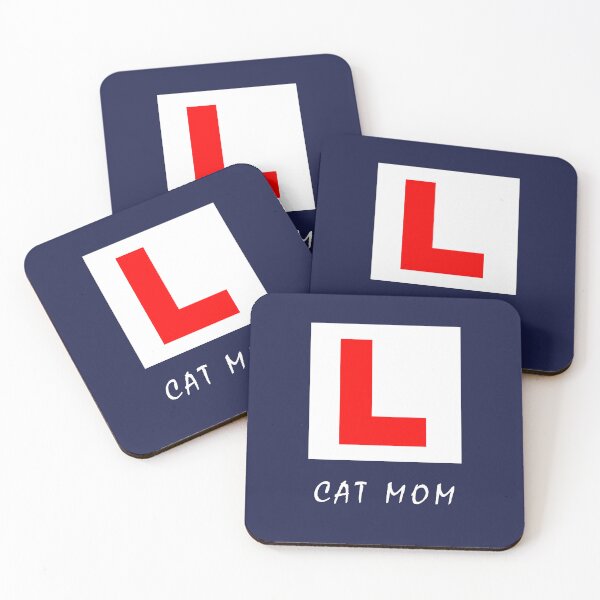 Item preview, Funny "Cat Mom" learner L Plate sign designed and sold by LindaCooke.