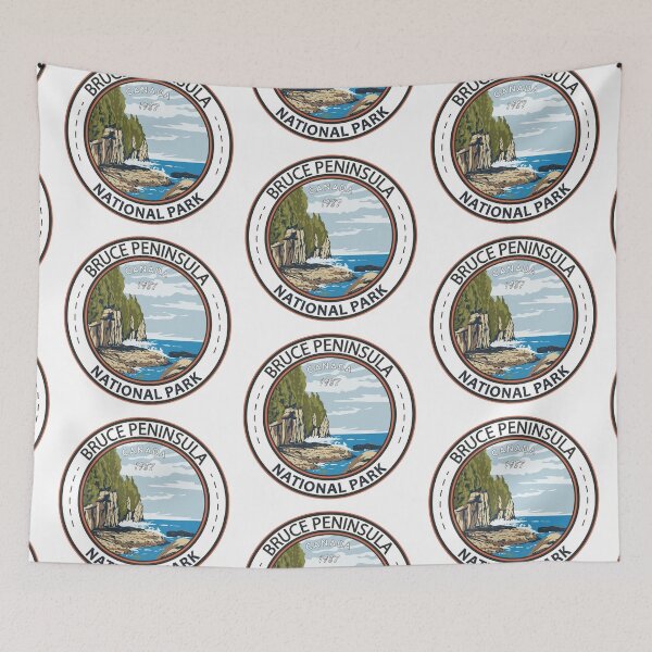 Item preview, Bruce Peninsula National Park Canada Vintage Badge designed and sold by KrisSidDesigns.