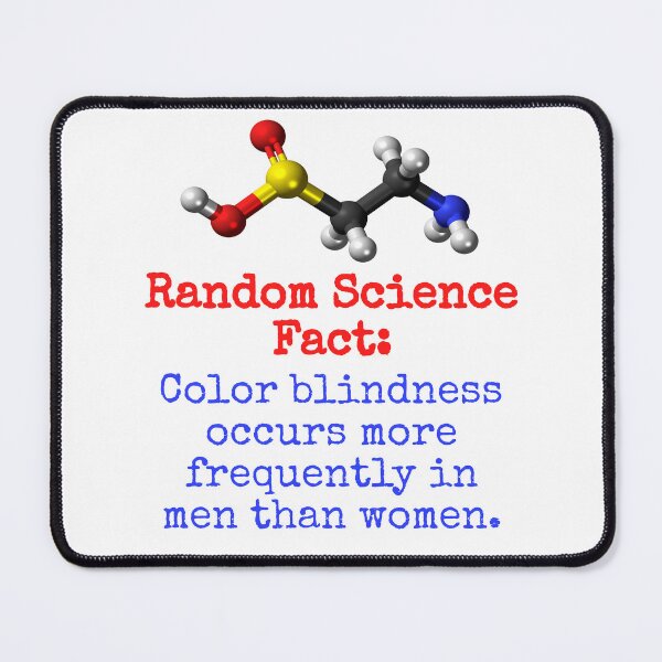 Item preview, Color Blindness Occurs More Frequently - Science Fact designed and sold by CrankyOldDude.