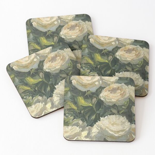 Item preview, Springtime White Rose Floral Pattern designed and sold by Freshfroot.