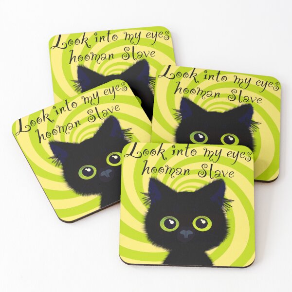 Item preview, Hypnotic cat on green & yellow spirals designed and sold by QuirkyCatz.