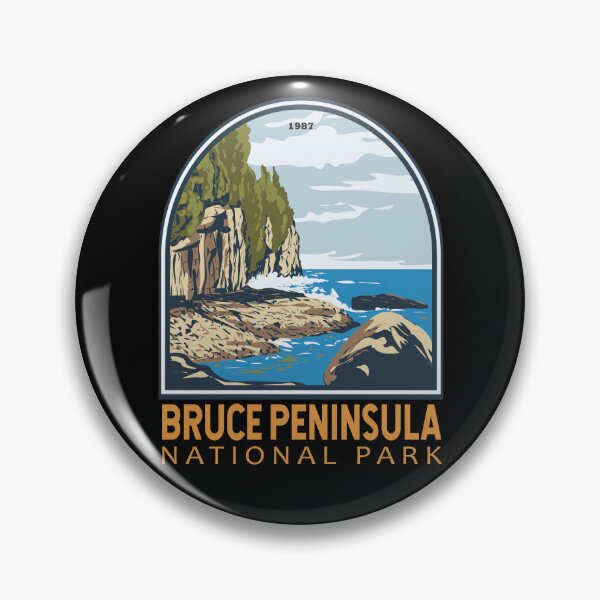 Item preview, Bruce Peninsula National Park Canada Vintage Emblem designed and sold by KrisSidDesigns.