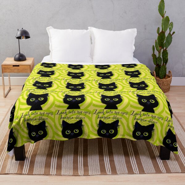Item preview, Hypnotic cat on green & yellow spirals designed and sold by QuirkyCatz.