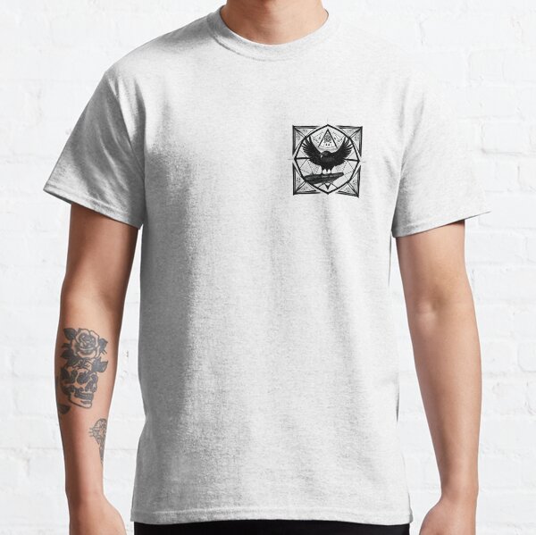 Raven Linear Style - Tattoo Classic T-Shirt