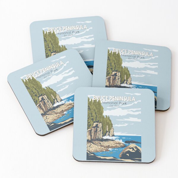 Item preview, Bruce Peninsula National Park Canada Travel Art Vintage designed and sold by KrisSidDesigns.
