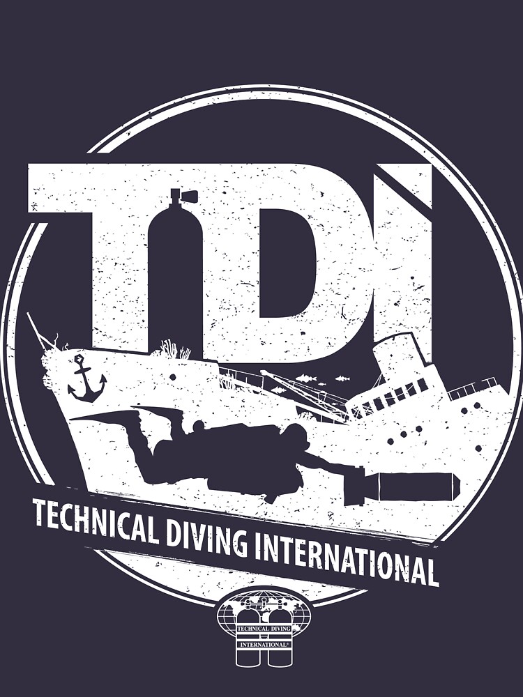 "Technical Diving International (TDI) Wreck Diver with DPV" Tshirt