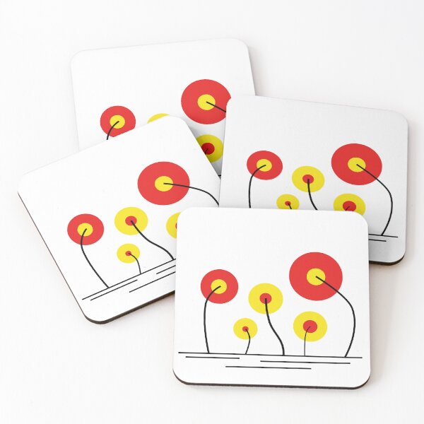 Item preview, Abstract Flowers in Red and Yellow designed and sold by TheScraggyBeard.