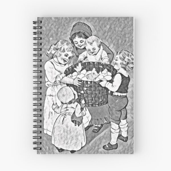 Item preview, A Joyous Easter- Chicks Hatched In A Basket Surrounded By Children- Vintage Greeting Card designed and sold by Seeded-Art.